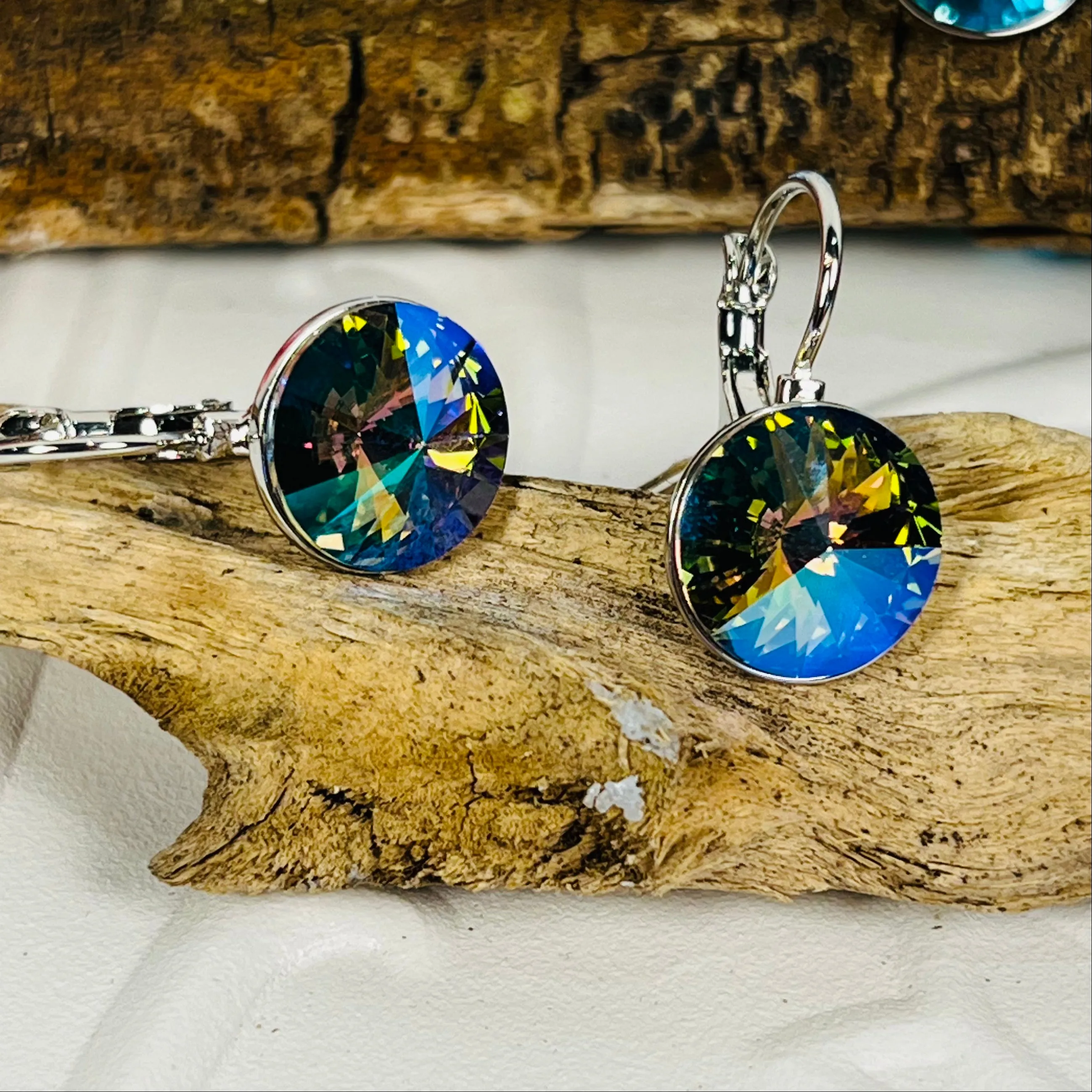 Silver Swarovski Elements Reflects Earrings