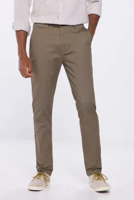 Slim fit printed chinos - Sand