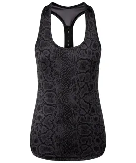 Snake Black - Women's TriDri® performance strap back animal printed vest