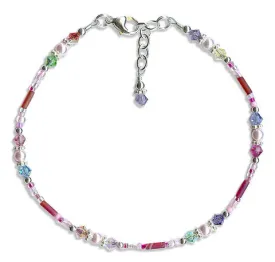 Sugar-n-Spice Crystal Beaded Anklet