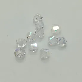 Swarovski - Cristalli bi-cono 4 mm - Crystal AB (10 pz)