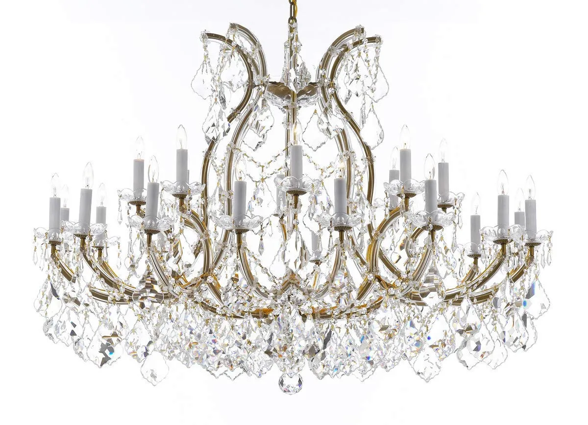 Swarovski Crystal Trimmed Chandelier Lighting Chandeliers H35" X W46" Great for The Foyer, Entry Way, Living Room, Family Room and More! - A83-B62/2MT/24 1SW