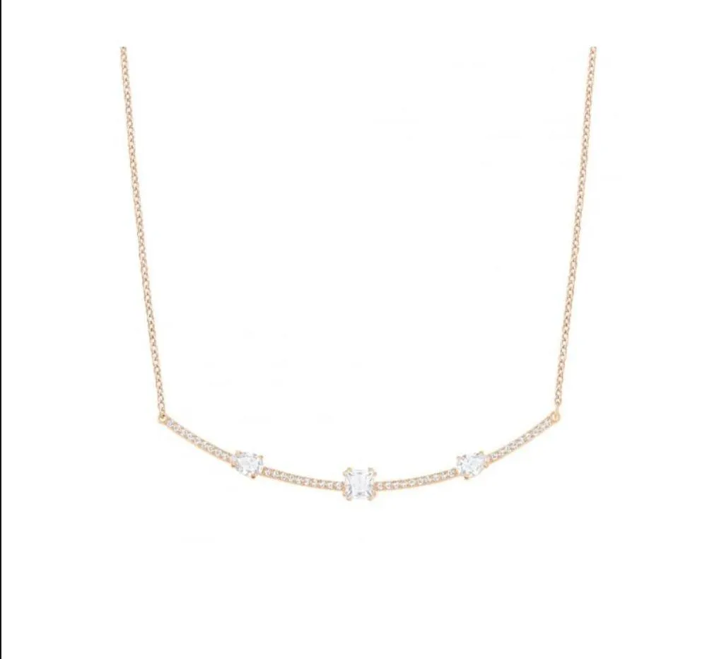SWAROVSKI gray necklace - Rose Gold 5290962