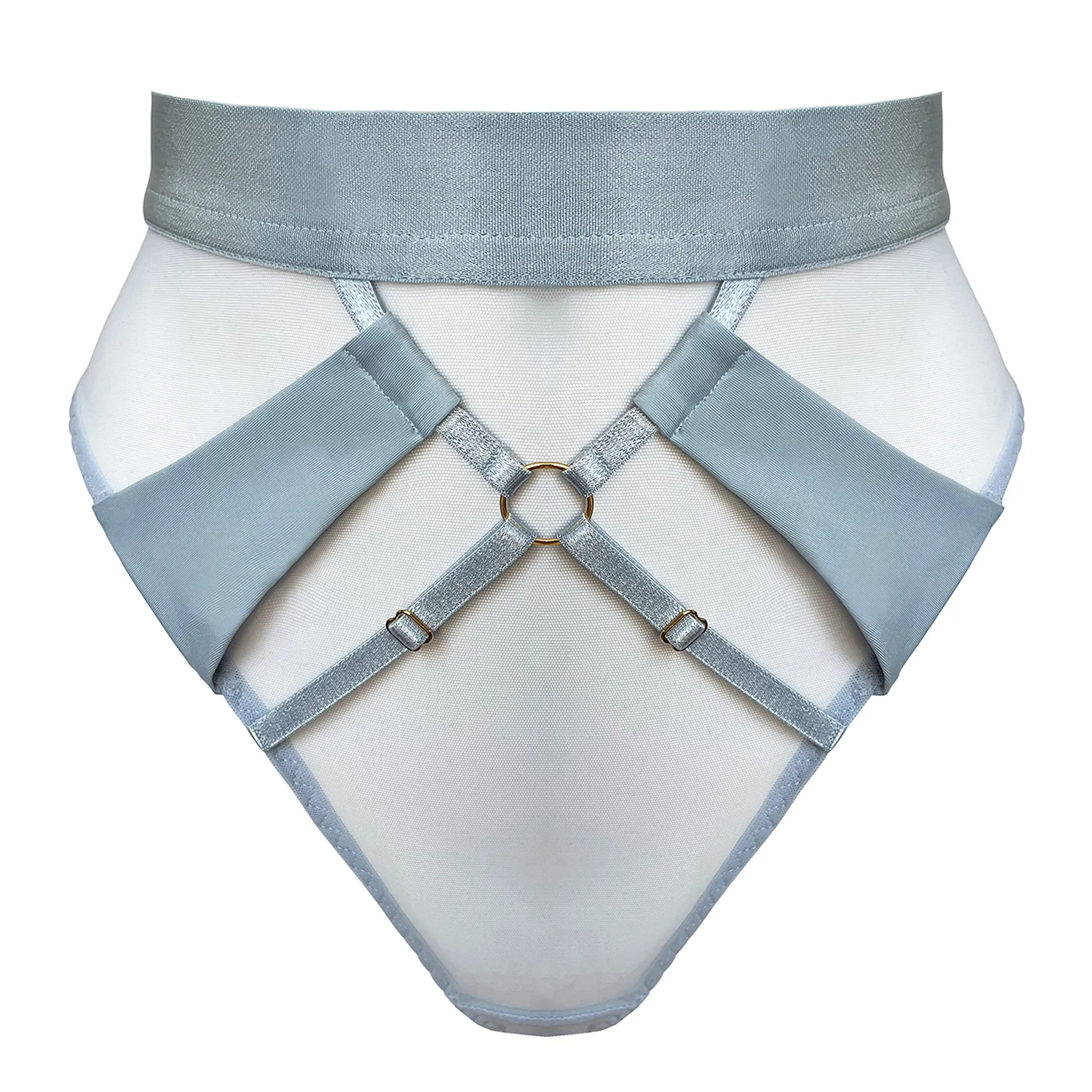 Vero high waist thong - dusty blue