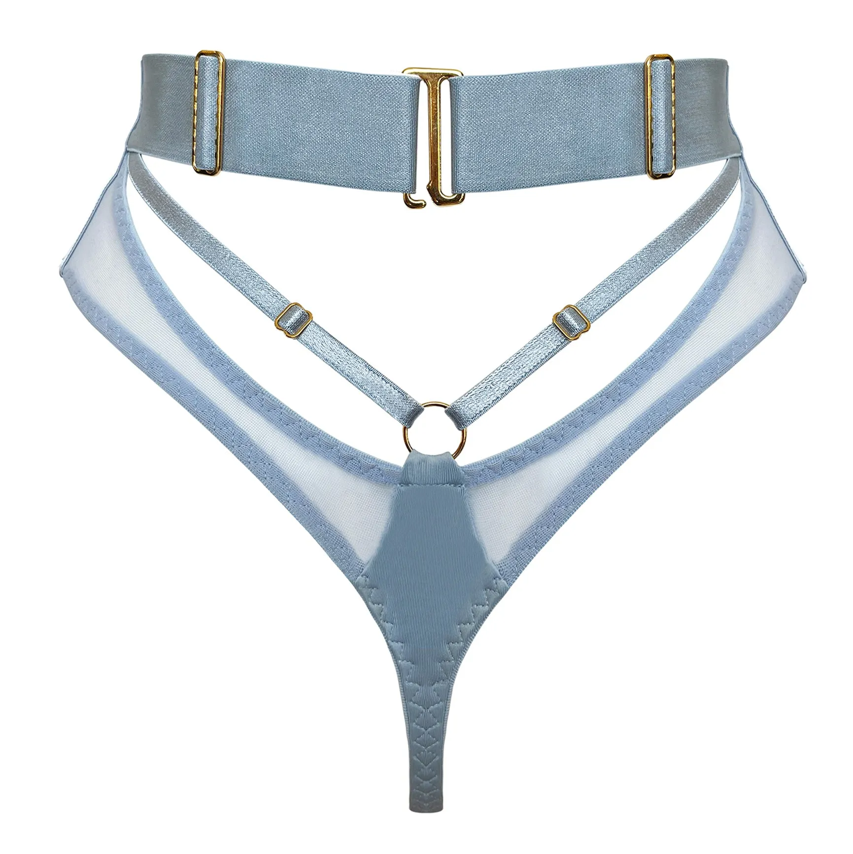 Vero high waist thong - dusty blue