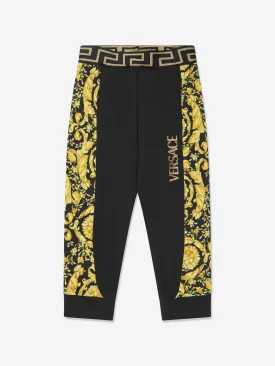 Versace Kids Barocco Logo Joggers in Black