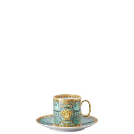 Versace meets Rosenthal La scala del Palazzo High coffee cup and saucer green